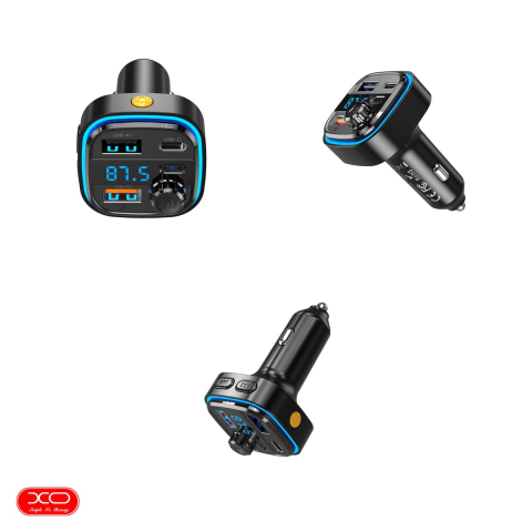 Transmitator FM XO BCC08 Bluetooth MP3 incarcator auto 3,1A, USB tip A, USB-C, 15 W, 3,10 A, Negru [3]