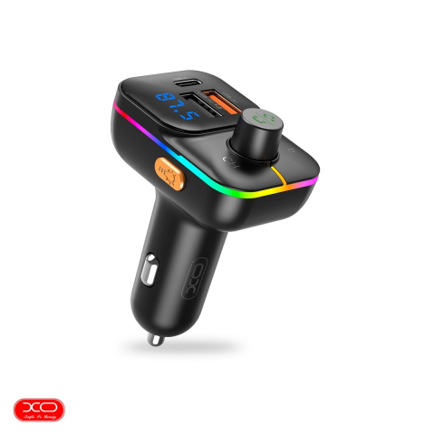 Car FM - Transmitator FM XO BCC09 Bluetooth MP3 incarcator auto 25W, USB tip A, USB-C, 3,10 A, Negru