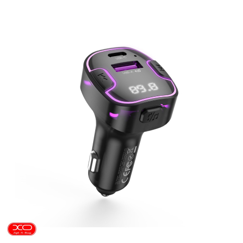 Car FM - Transmitator FM XO BCC12 Bluetooth MP3 incarcator auto 3,1A, USB tip A, USB-C, 15 W, 3,10 A, Negru