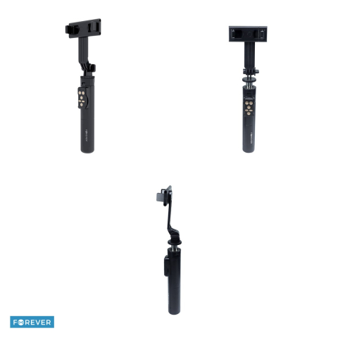 Trepied cu selfie stick si telecomanda bluetooth, rotire 360 ​​°, lungime 100cm, negru [3]