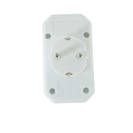 Triplu stecher clasic pentru priza retea cu 1xSchuko si 2xEuro, 21904, 3680W, 250V, 16A, alb [3]