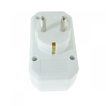 Triplu stecher clasic pentru priza retea cu 1xSchuko si 2xEuro, 21904, 3680W, 250V, 16A, alb [2]
