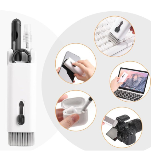 Trusa de curatare electronice 6 in 1 cu spray, perie, extractor taste pentru ecrane, tastaturi, casti, camera foto, set complet [1]