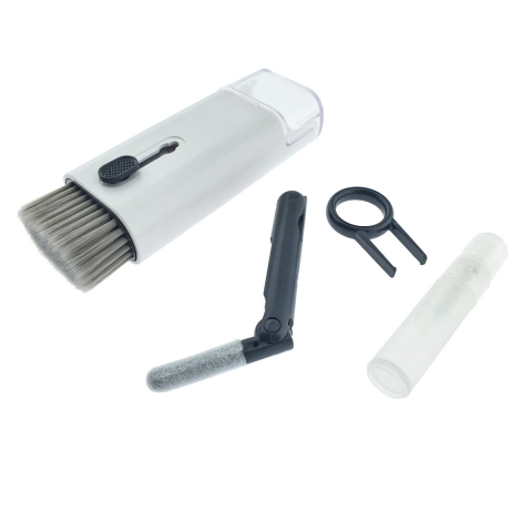 Produse EmagMarketplace - Trusa de curatare electronice 6 in 1 cu spray, perie, extractor taste pentru ecrane, tastaturi, casti, camera foto, set complet