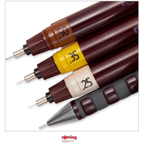 Trusa Isograph College Rotring pentru Desen Tehnic, Set Profesional cu 3 Stilouri, Creion si Accesorii [3]