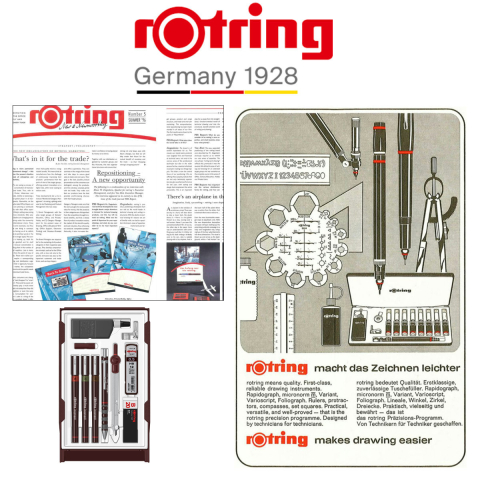 Trusa Isograph Master Rotring pentru Desen Tehnic Avansat, Set Superior cu 3 Stilouri, Compas si Accesorii Complete [5]