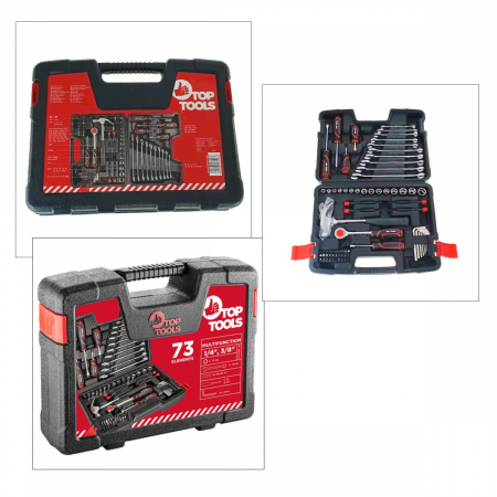 Set chei si accesorii, Top Tools, 73 bucati, 1/4'', 3/8'' [2]
