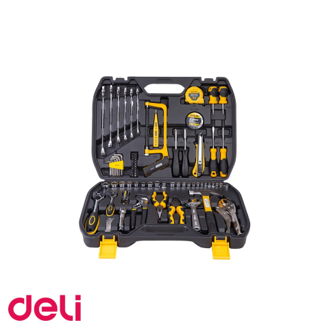 Seturi de scule si truse - Trusa scule multifunctionala Deli, 79 piese, set complet pentru reparatii si bricolaj acasa