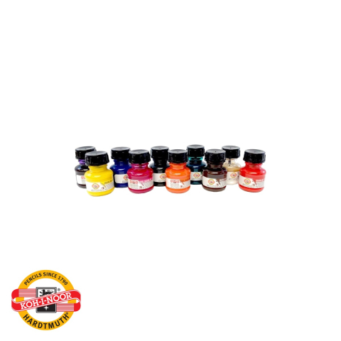 Tus de desen Koh-I-Noor, culoare orange, 20g, cerneala indiana pe baza de apa, pentru desen tehnic si grafica [3]