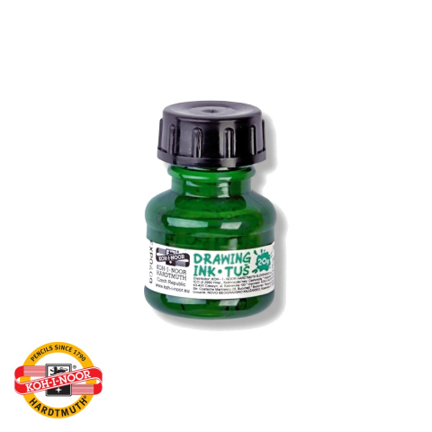 Birotica papetarie - Tus desen verde Koh-I-Noor, pe baza de apa, 20g, pentru desen tehnic si grafica