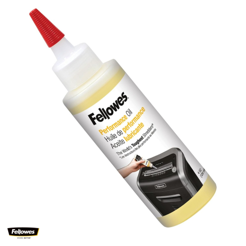 Ulei pentru distrugatoare de documente Fellowes, recipient cu duza extinsa, pentru taiere cross-cut si micro-cut, 120 ml, 16.19x4.45x4.45 cm [0]