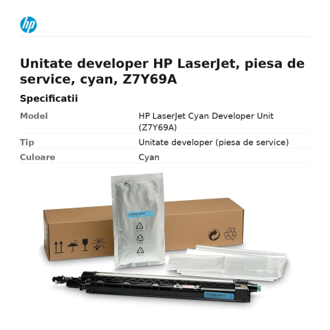 Unitate developer HP LaserJet, piesa de service, cyan, Z7Y69A [2]