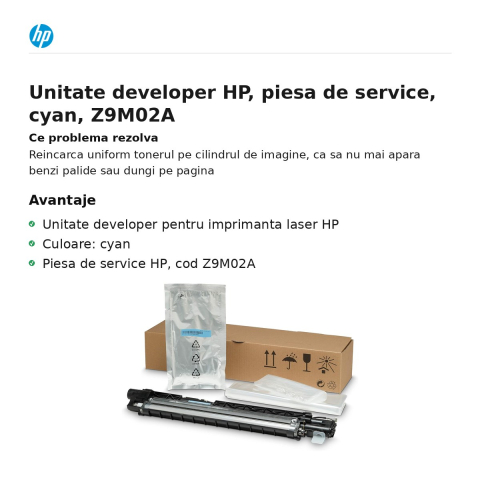 Unitate developer HP, piesa de service, cyan, Z9M02A [1]