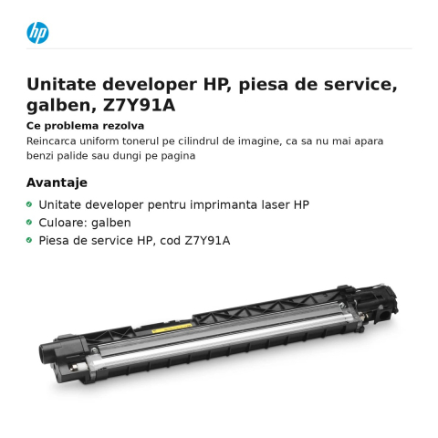 Unitate developer HP, piesa de service, galben, Z7Y91A [1]