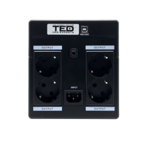 UPS Line Interactive 1600VA 900W LCD 4 Iesiri Schuko Management USB AVR Autonomie Extinsa pentru Servere & Sisteme Securitate TED Electric TED004642 [3]