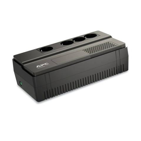 Sisteme UPS - UPS line interactive APC Easy UPS 1000VA, 600 W, AVR, 4 prize Schuko, montare pe podea sau perete, fara port USB, negru, BV1000I-GR