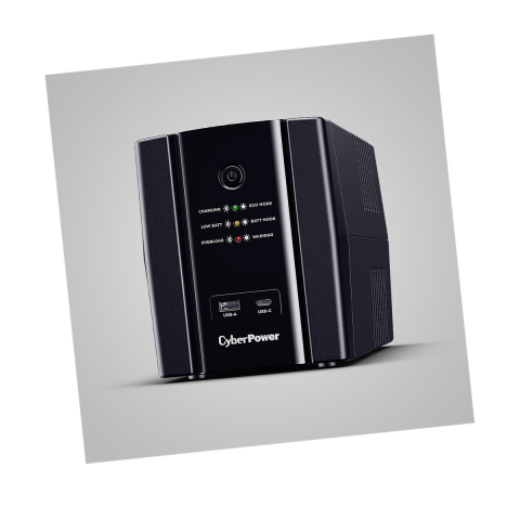 Sisteme UPS - UPS line interactive CyberPower UT1500EG, 1500 VA / 900 W, AVR, 4 prize Schuko, incarcare USB-A si USB-C, port USB, protectie RJ11/RJ45, tower, negru