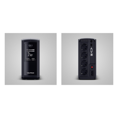 UPS line interactive CyberPower VP700ELCD, 700 VA / 390 W, AVR, 4 prize Schuko, ecran LCD, port USB, protectie RJ11/RJ45, tower, negru [3]