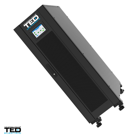 UPS online dubla conversie trifazat 3/3 TED Electric TED004710, 80 kVA / 80 kW, intrare si iesire pe regleta (bloc terminal), afisaj LCD, management USB, pe roti, FARA ACUMULATORI [0]