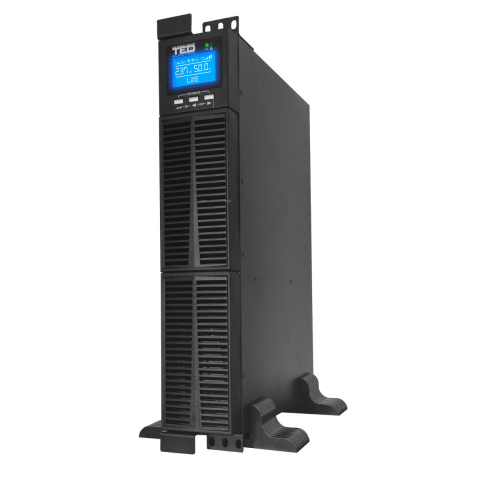 Sisteme UPS - UPS Online Rack/Tower 1000VA 900W Dubla Conversie Sinus Pur 3 Iesiri (Schuko+IEC) Management Remote pentru Retelistica & Servere TED Electric TED004048