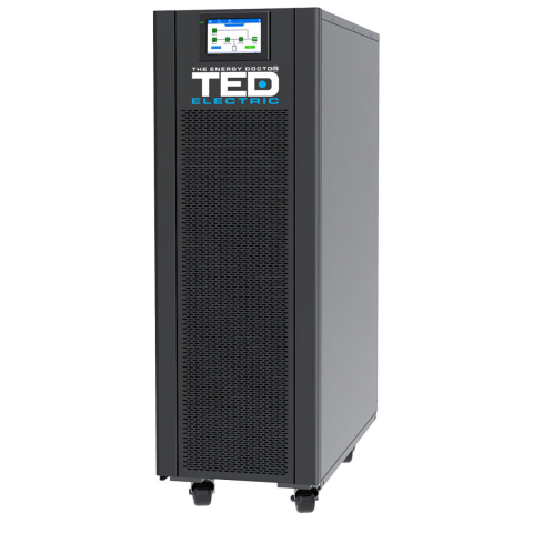 Sisteme UPS - UPS Online Trifazat 10kVA 10kW Dubla Conversie Sinus Pur Terminal Block Management Remote Integrare SCADA/BMS pentru Centre Date & Industrial TED Electric TED004024