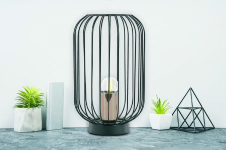 Veioza Platinet 44878, E27, 40W, cu abajur tip grilaj metalic φ180x290mm [1]