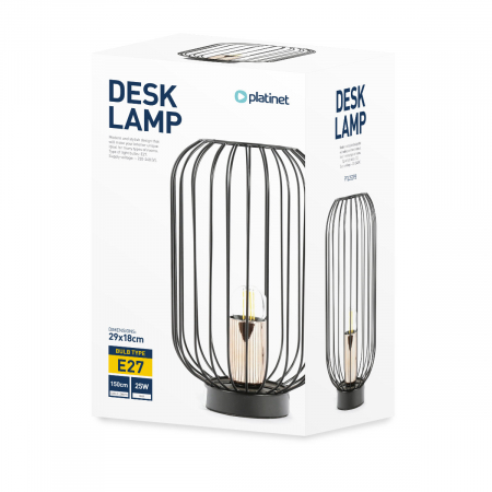 Veioza Platinet 44878, E27, 40W, cu abajur tip grilaj metalic φ180x290mm [5]