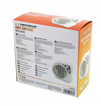 Aeroterma electrica, 2000W, functie aer rece, termostat, Esperanza Mojave [3]