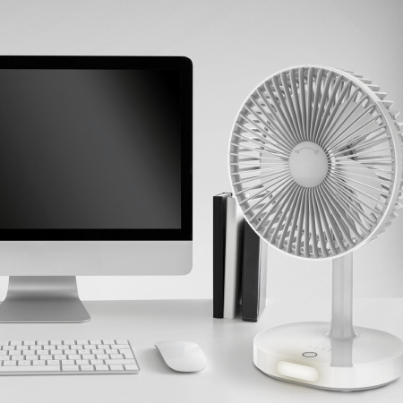Ventilator de masa, portabil, Li-Ion, 3000 mAh, 3 viteze, diametru 140 mm, led [4]