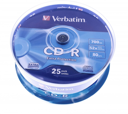 CD-R - VERBATIM CD-R 700MB 52X EXTRA PROT. CAKE*25  43432