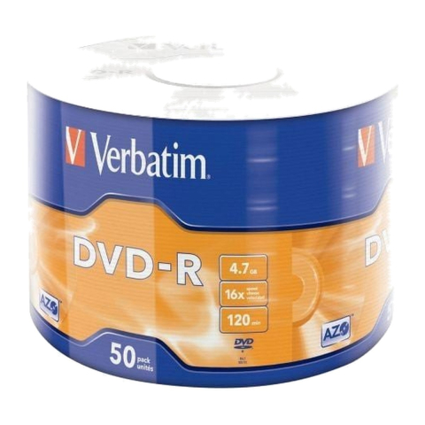 Medii de stocare - VERBATIM DVD-R 4,7GB 16X cake*50  43548, 95524