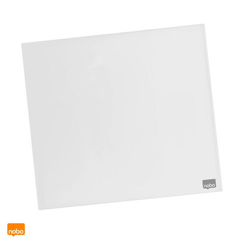 Table de conferinta - Whiteboard magnetic din sticla Nobo Diamond, sticla securizata, instrument de scris si magneti inclusi, 30x30 cm, alb