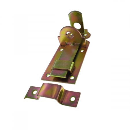 Feronerie si accesorii - Zavor aplicat, cu tija plata si orificii blocare, zincat, 100 mm