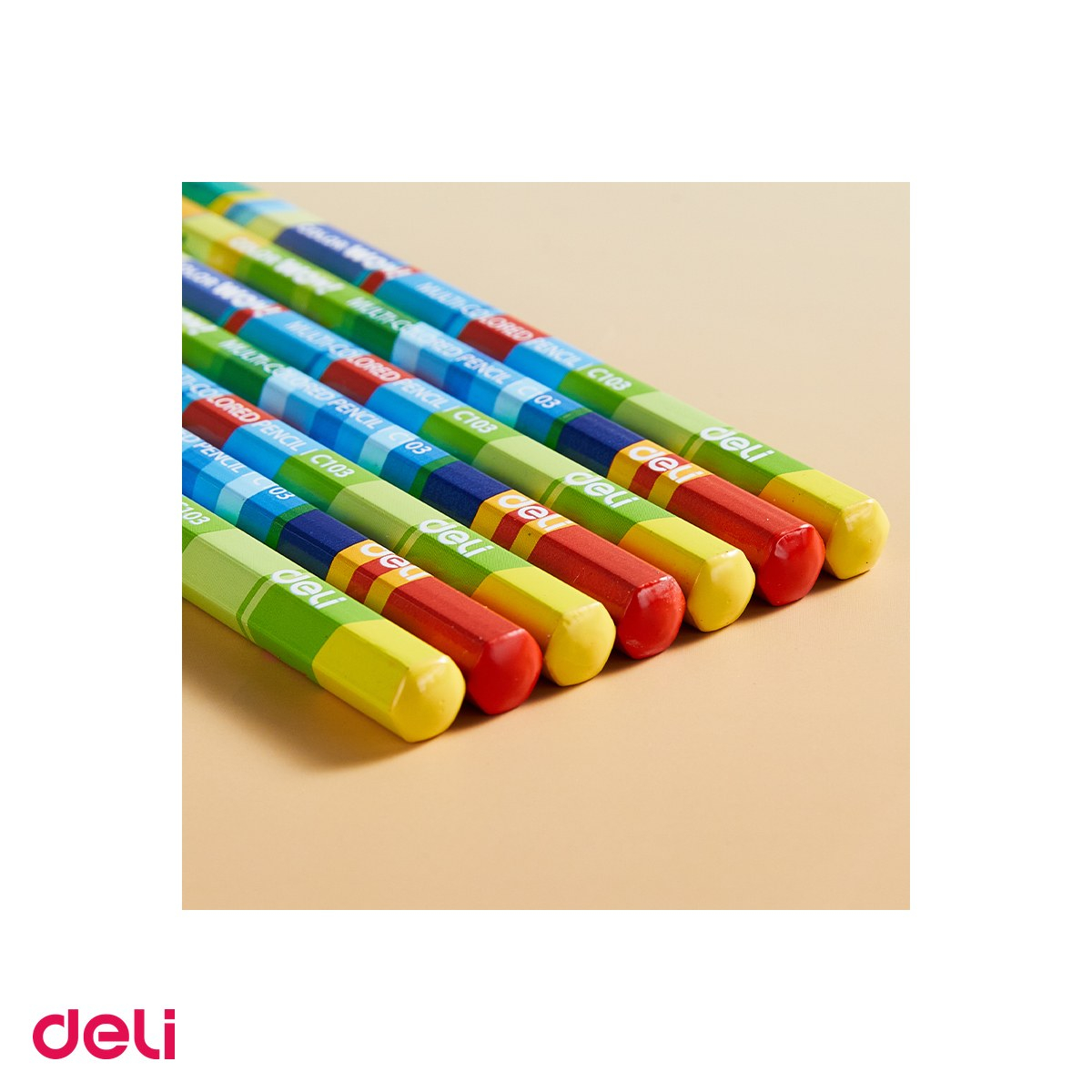 Creion colorat Multicolor Jumbo Deli [5]