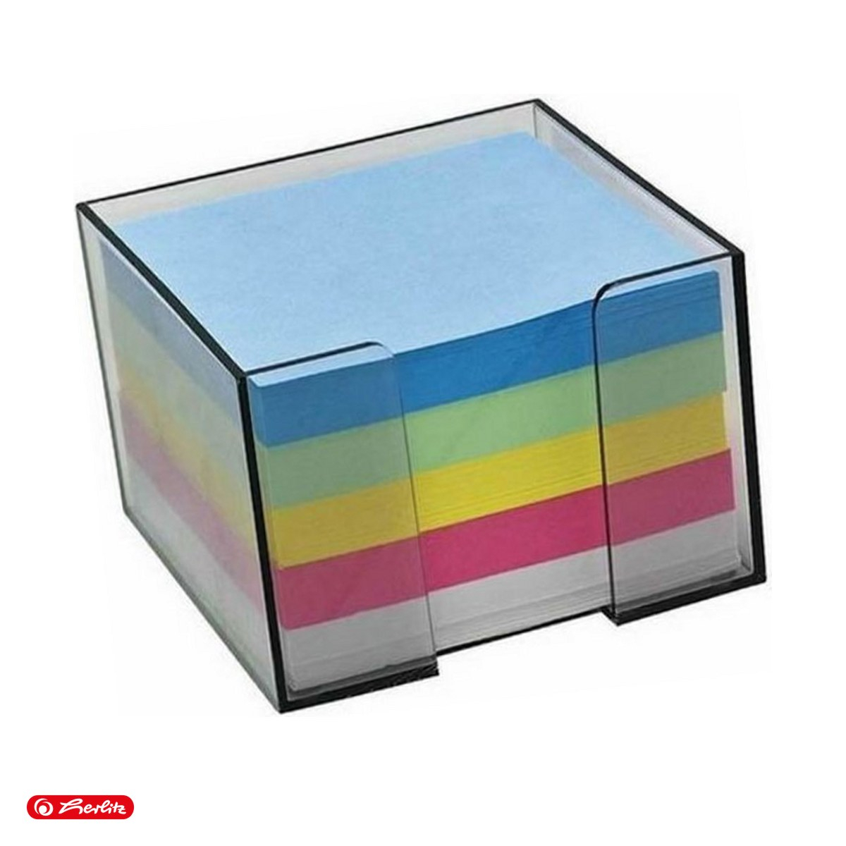 Cub hartie Herlitz cu suport transparent din plastic, 500 file, multicolor [1]