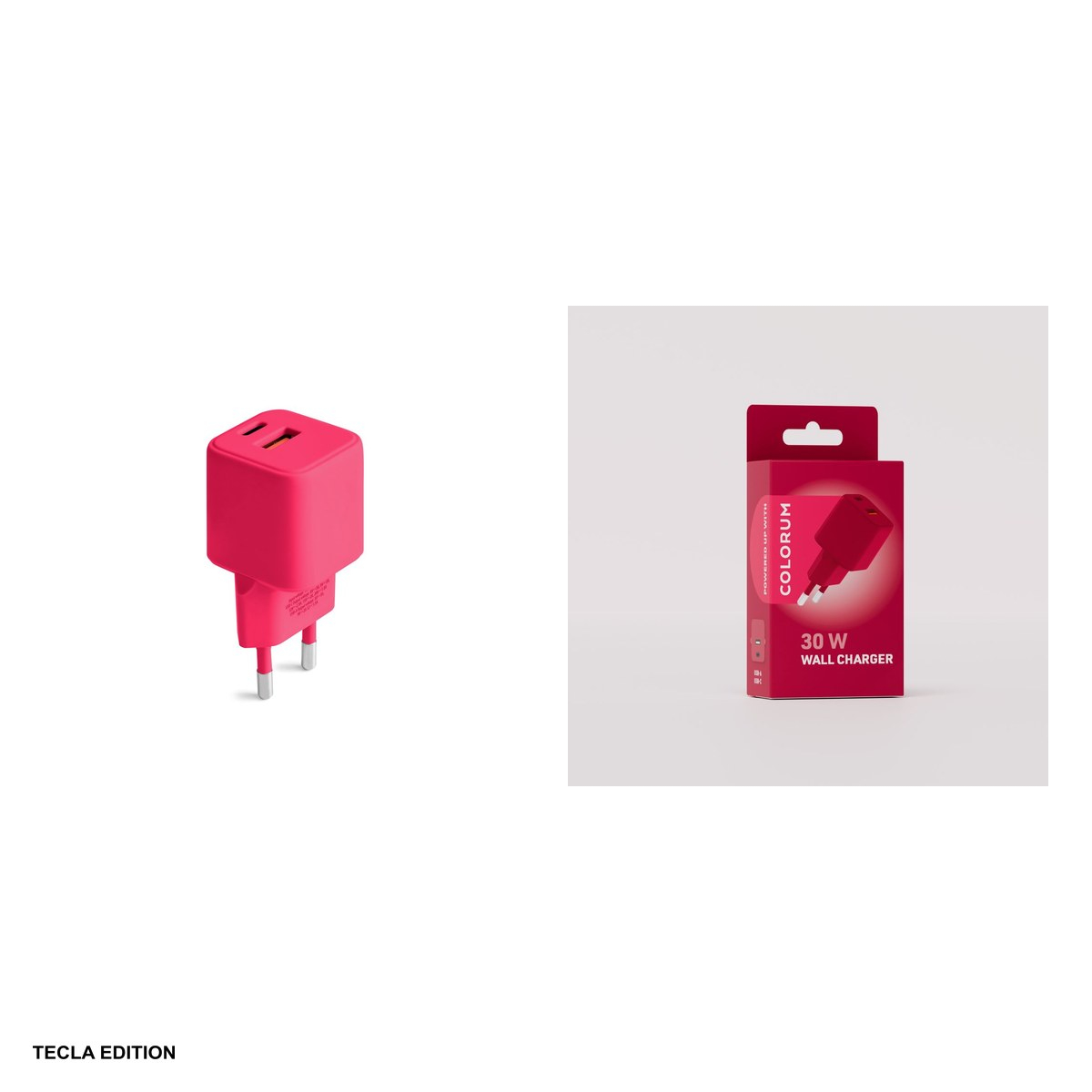 Incarcator priza Colorum CLS30-AC-02, 30W, 1 x USB-A, 1 x USB-C, Power Delivery, Magenta [4]