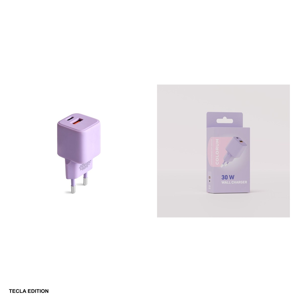 Incarcator priza Colorum CLS30-AC-09, 30W, 1 x USB-A, 1 x USB-C, Power Delivery, Lila [4]
