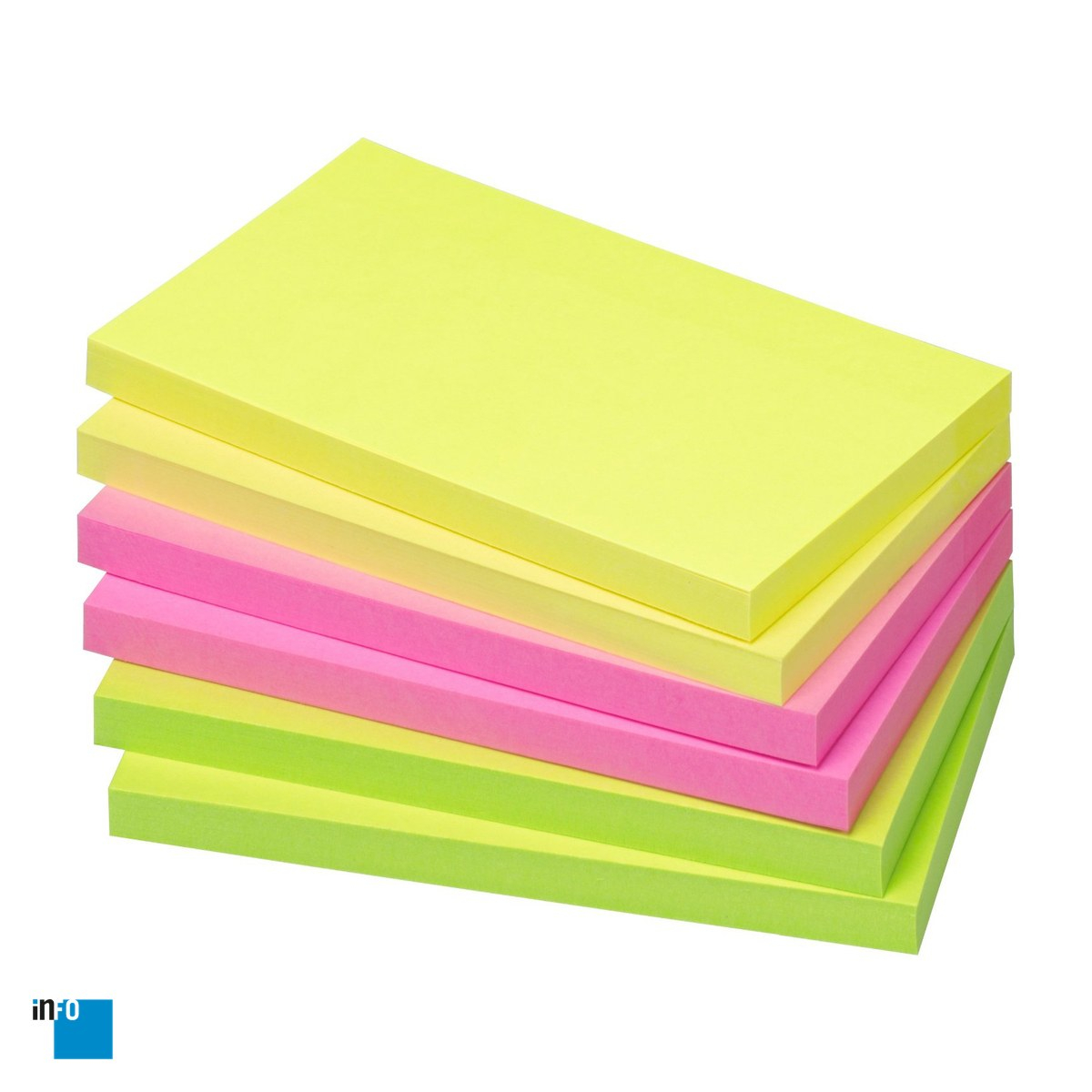 Notes adeziv inFO, 75x125 mm, 80 file, neon asortat, multicolor [4]