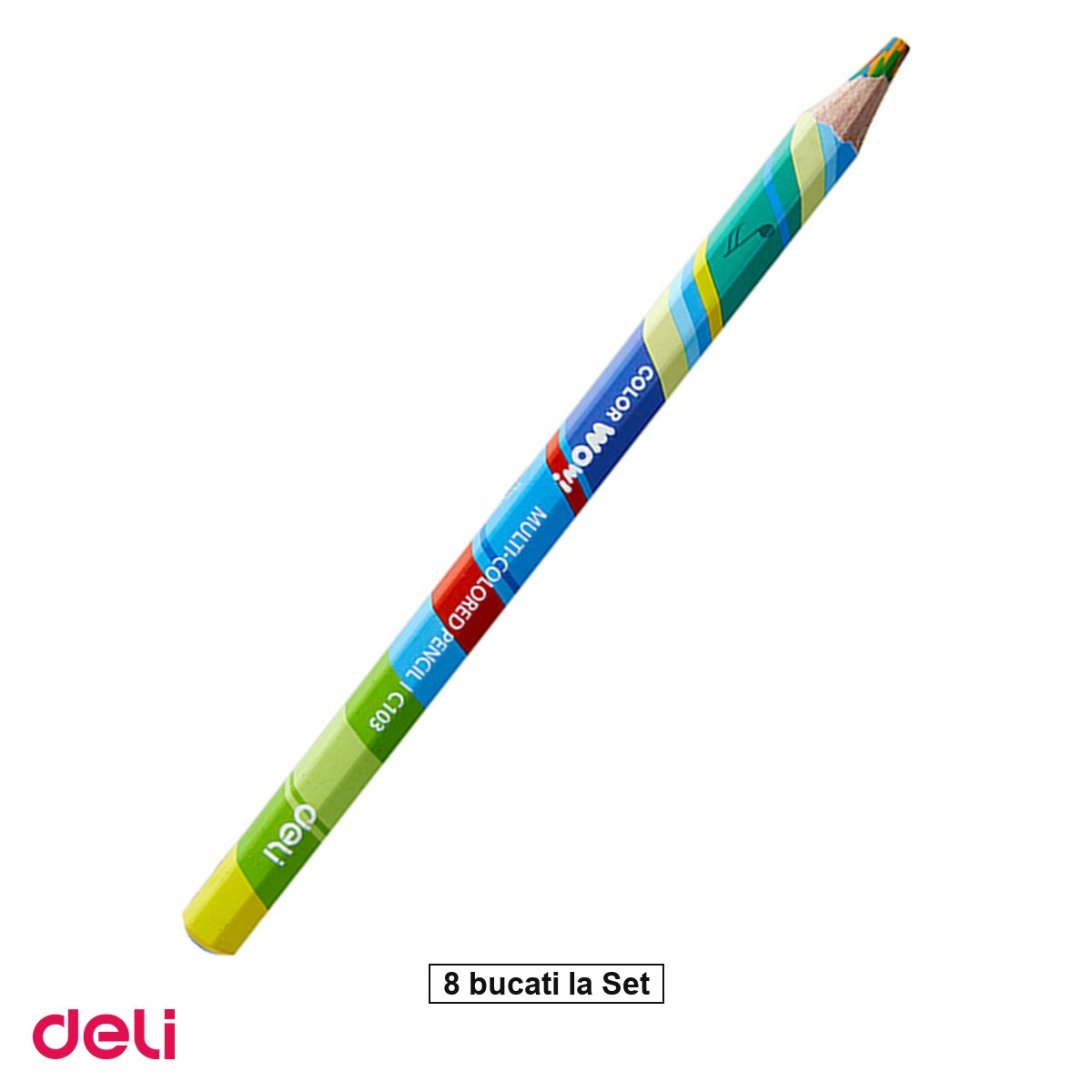 Set 8 creioane colorate Multicolor Jumbo Deli [1]