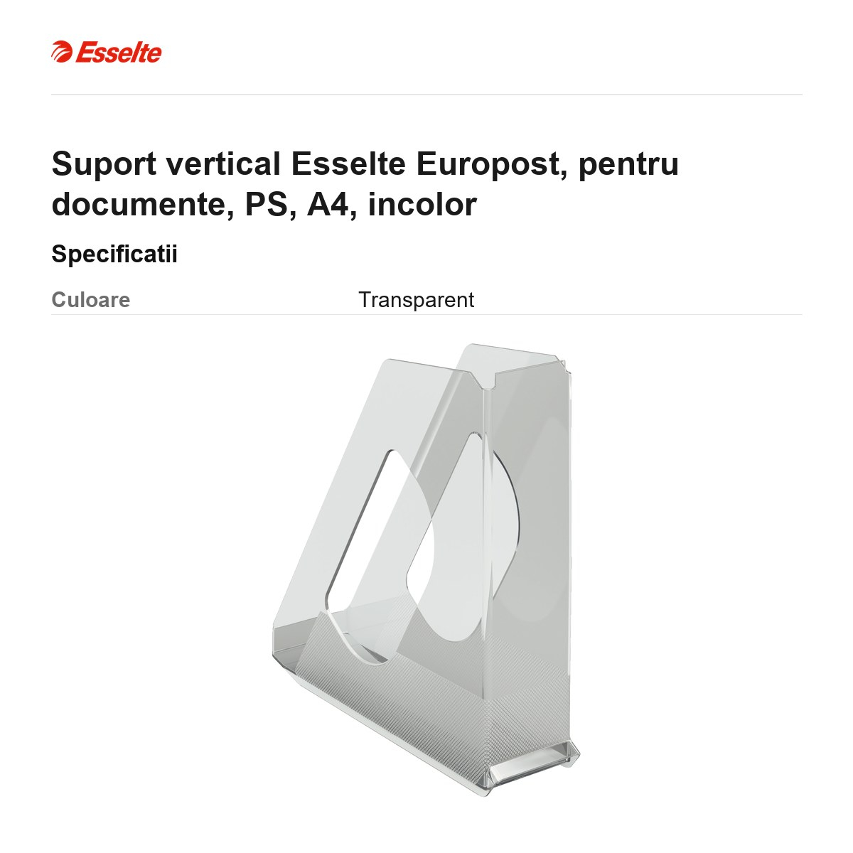 Suport vertical Esselte Europost, pentru documente, PS, A4, incolor [3]