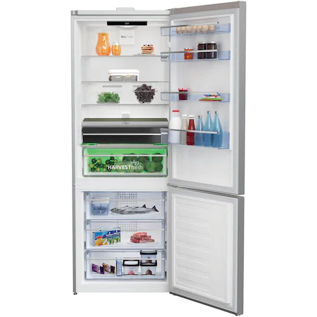 Combina frigorifica Beko RCNE560E40ZLXPHUN, 495 l, Clasa E, Hygiene Shield, NeoFrost Dual Cooling, HarvestFresh, Wi-Fi, H 192 cm, Argintiu [4]