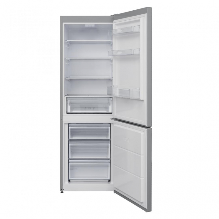 Combina frigorifica Heinner HC-V336XA+, 336 l, Clasa A+, H 186 cm, Tehnologie Less Frost, Control mecanic cu termostat ajustabil, Argintiu [2]
