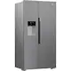 Side by side Beko GN162341XBN, 571 l, NeoFros Dual Cooling, Dozator apa/gheata, Raft sticle, Touch control, HarvestFresh, Compresor Inverter, Clasa E, H 179 cm, Metal Look [2]