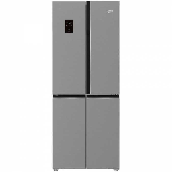 Side by side Beko GNE480E20ZXP, 450 l, Clasa A+, NeoFrost™ dual cooling, H 192 cm, Argintiu [1]