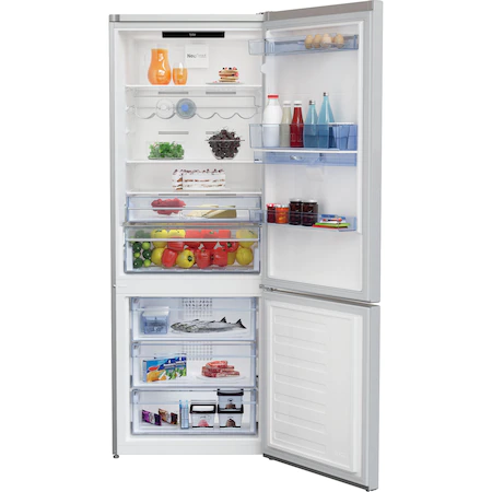 Combina frigorifica Beko RCNE560E30DZM, 497 l, Clasa A++, NeoFrost Dual Cooling, Dispenser apa, Everfresh+, Kitchen Fit, H 192 CM, Gri [2]