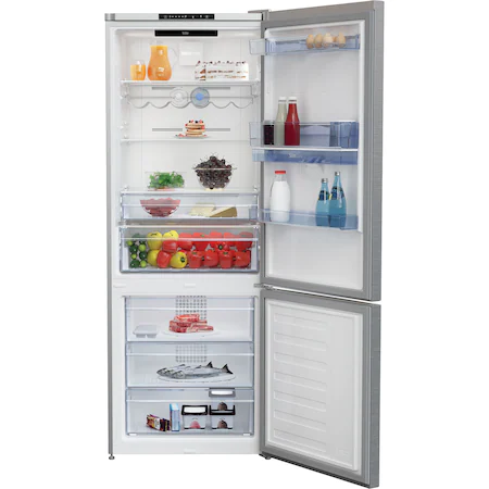 Combina frigorifica Beko RCNE560I30DXB, 497 l, Clasa A++, NoFrost Dual Cooling, Compartiment 0°C, Kitchen FIT, H 192 cm, Argintiu [2]