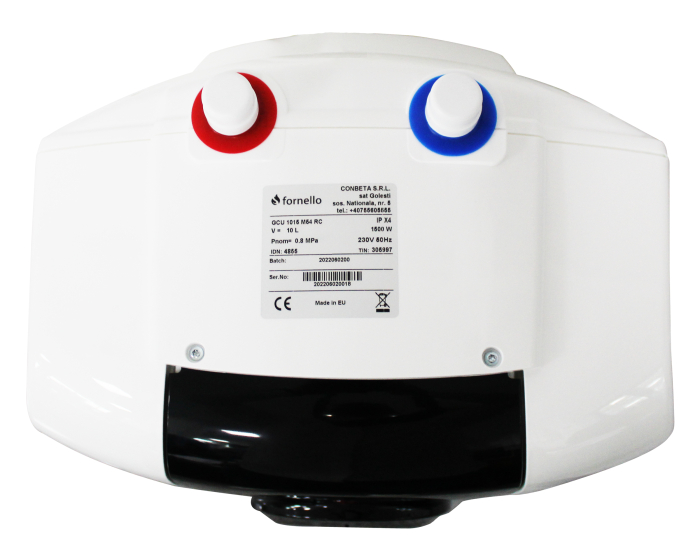 Boiler electric Fornello Optima GCA 1015 M54 RC, 10 Litri, 1500 W, montaj deasupra chiuvetei, termostat reglabil [6]