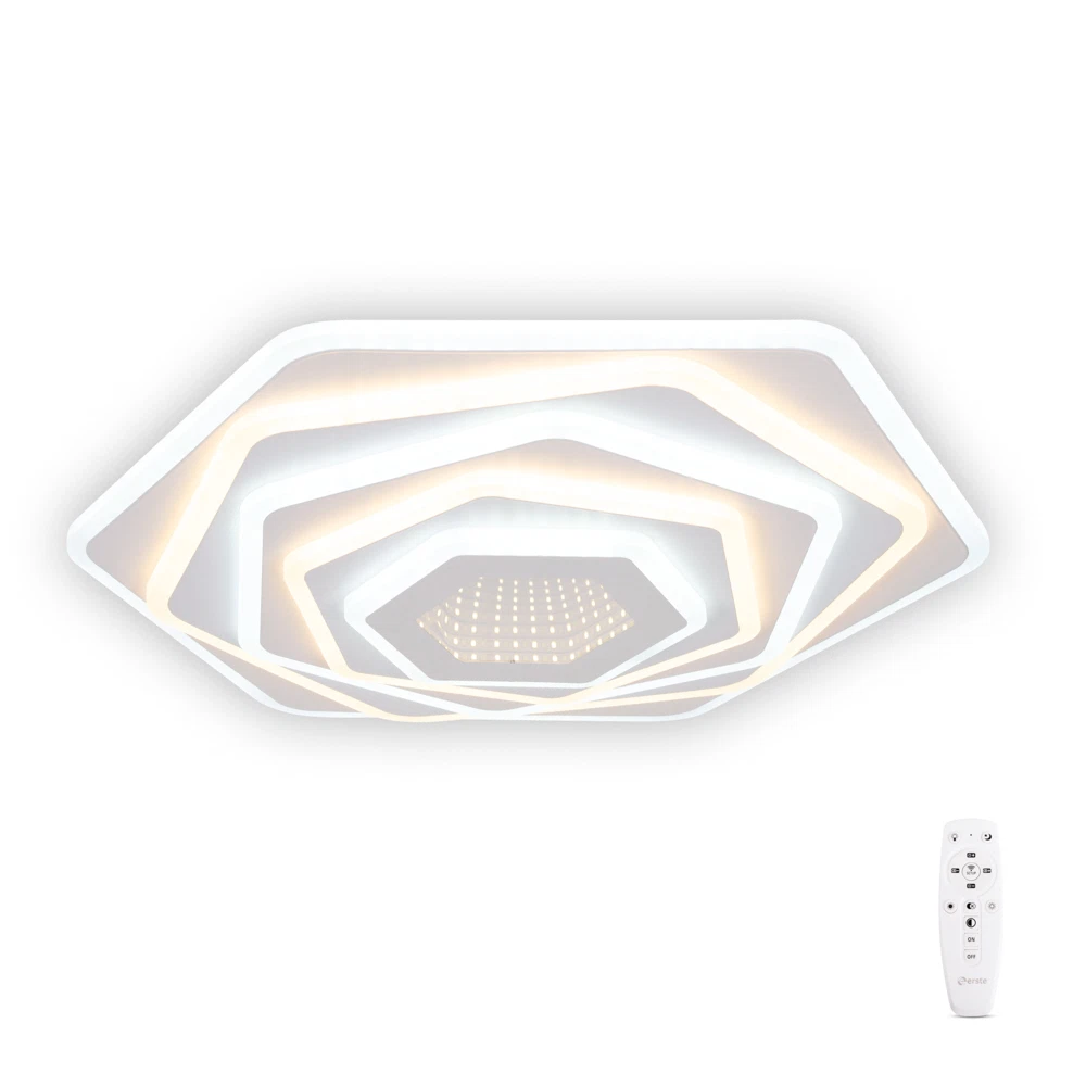 Plafoniera LED Erste Infinity 112W, 3CCT, cu telecomanda, alb, iluminat interior modern [2]