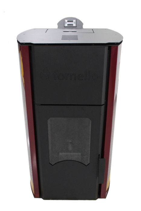 Termoșemineu centrală pe peleți Fornello Royal Bordeaux 25 kW, complet echipat [3]