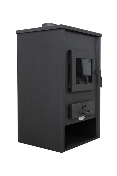 Termoșemineu pe lemne, brichete și cărbune Fornello PADOVA E 19,4 kW, cu manta de apă, 510 × 500 × 910 mm [3]